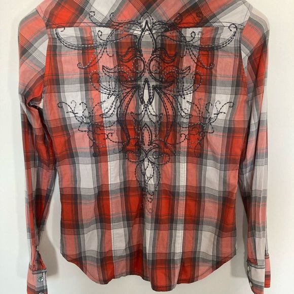 rock and Roll Cowgirl embroidered western shirt Yellowstone Rodeo - Picture 2 of 7